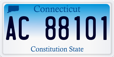 CT license plate AC88101