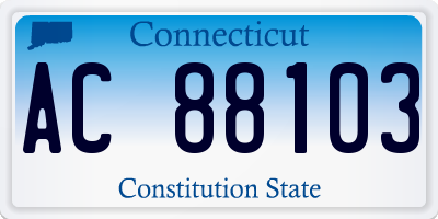 CT license plate AC88103