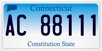 CT license plate AC88111