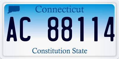 CT license plate AC88114