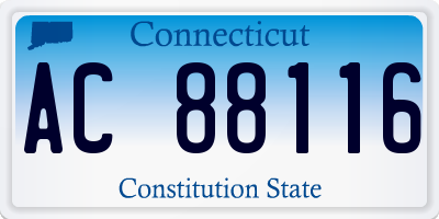 CT license plate AC88116