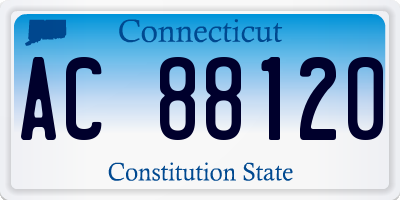 CT license plate AC88120