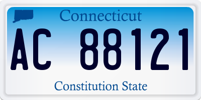 CT license plate AC88121