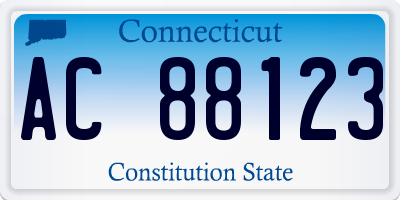 CT license plate AC88123
