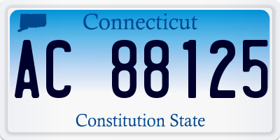 CT license plate AC88125
