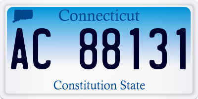 CT license plate AC88131