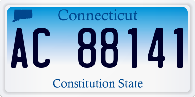 CT license plate AC88141