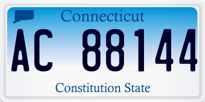 CT license plate AC88144