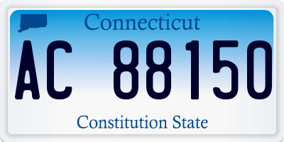 CT license plate AC88150