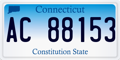 CT license plate AC88153