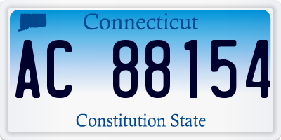 CT license plate AC88154