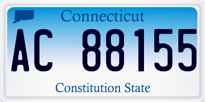 CT license plate AC88155