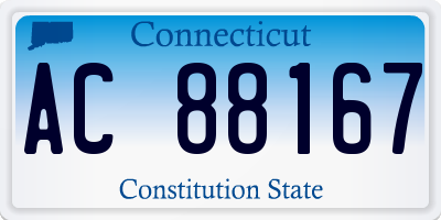 CT license plate AC88167