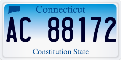 CT license plate AC88172