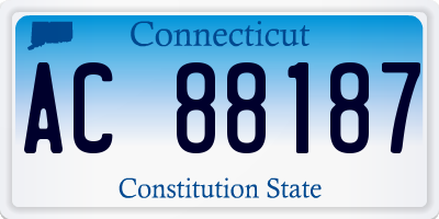 CT license plate AC88187