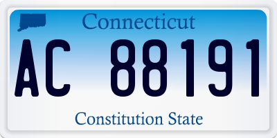 CT license plate AC88191