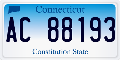 CT license plate AC88193
