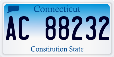 CT license plate AC88232
