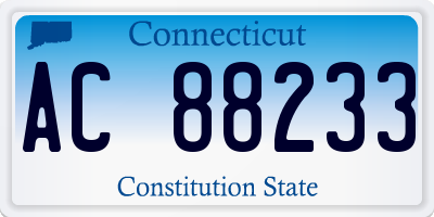 CT license plate AC88233