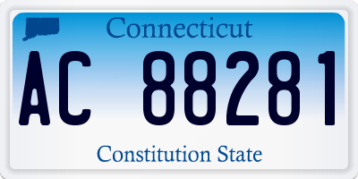 CT license plate AC88281