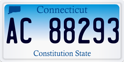 CT license plate AC88293