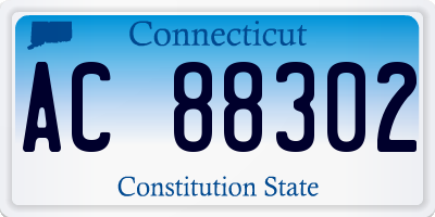 CT license plate AC88302