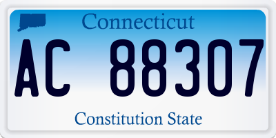 CT license plate AC88307