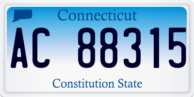CT license plate AC88315