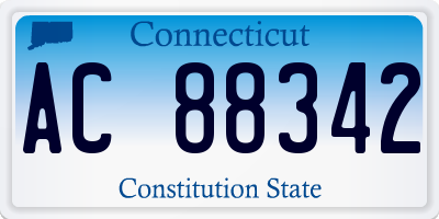 CT license plate AC88342