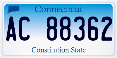 CT license plate AC88362