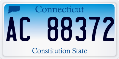 CT license plate AC88372
