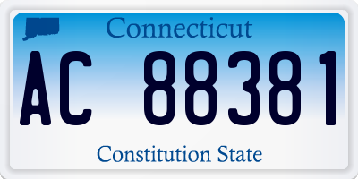 CT license plate AC88381