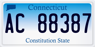 CT license plate AC88387