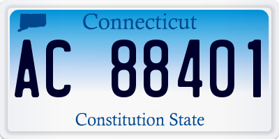 CT license plate AC88401