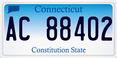 CT license plate AC88402