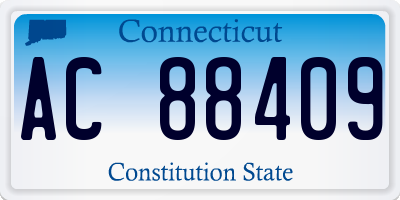 CT license plate AC88409