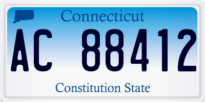 CT license plate AC88412