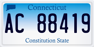 CT license plate AC88419