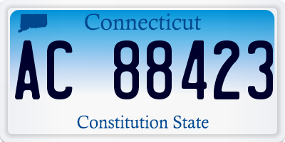 CT license plate AC88423