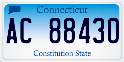CT license plate AC88430