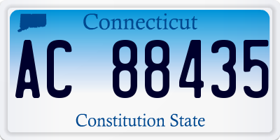 CT license plate AC88435