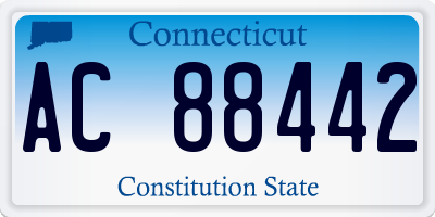 CT license plate AC88442