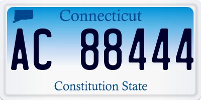 CT license plate AC88444