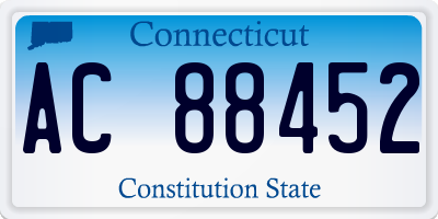 CT license plate AC88452