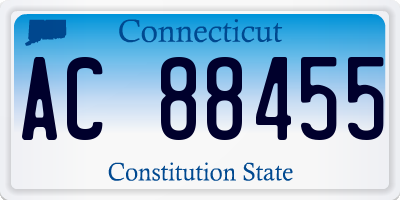 CT license plate AC88455