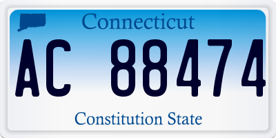 CT license plate AC88474