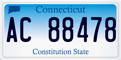 CT license plate AC88478