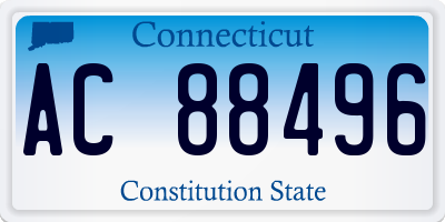 CT license plate AC88496