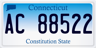 CT license plate AC88522