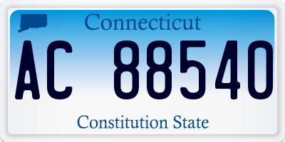 CT license plate AC88540